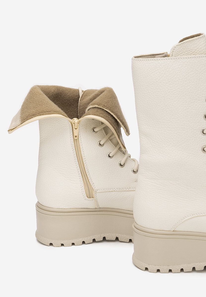 Γυναικεία δερμάτινα μποτάκια Sorelia V2 μπεζ