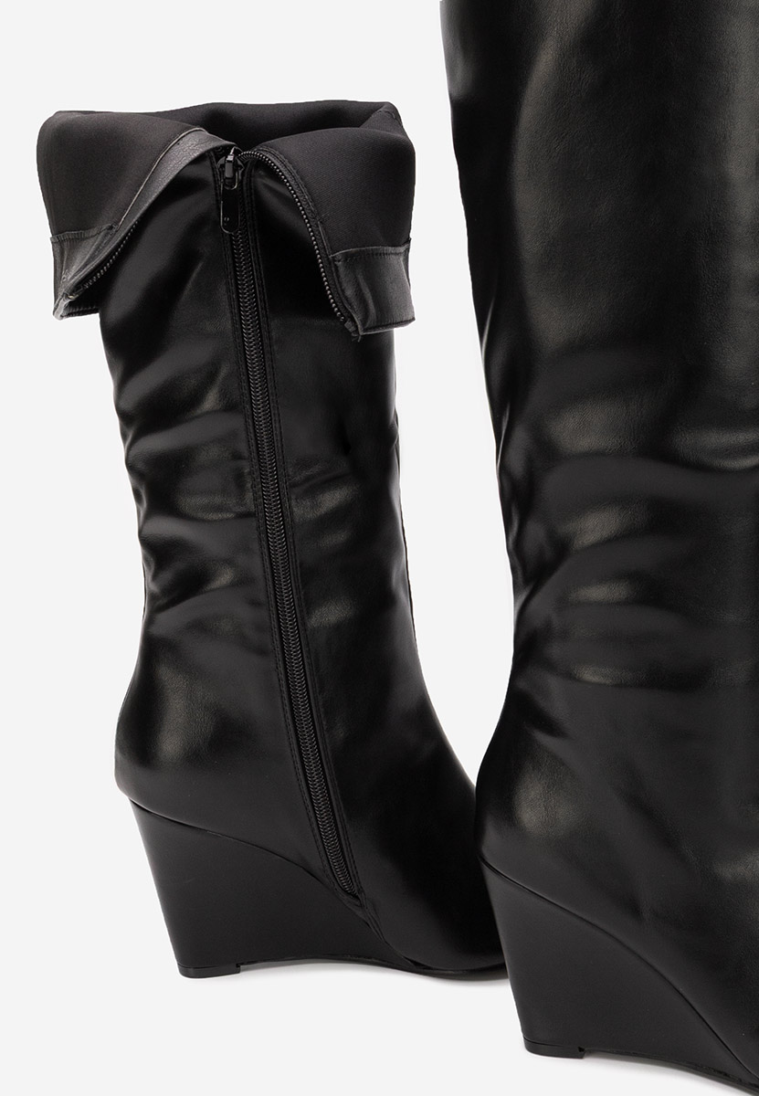 Μπότες με πλατφόρμα Daryana Μαύρα