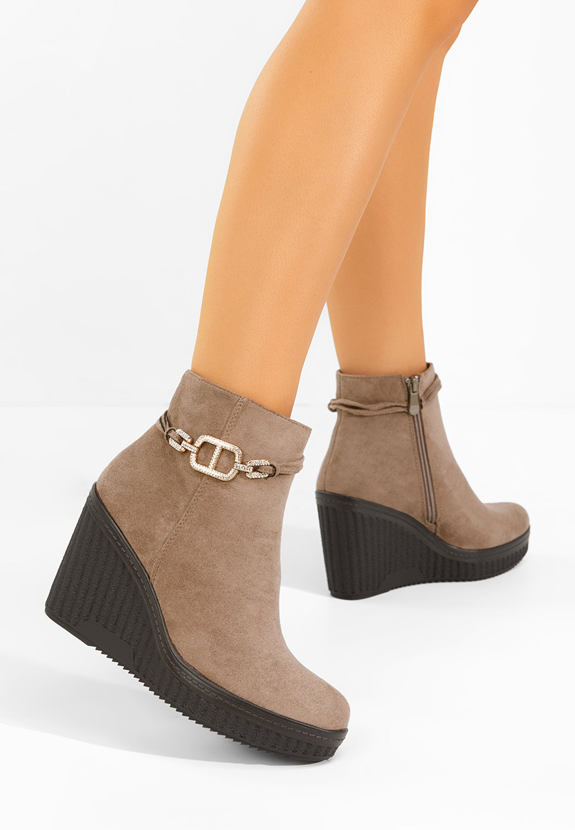 Μποτακια πλατφορμεσ Charlet V3 χακι