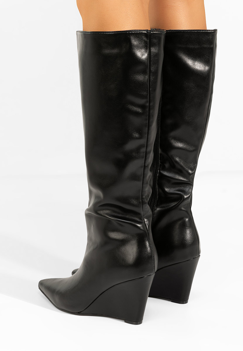 Μπότες με πλατφόρμα Daryana Μαύρα