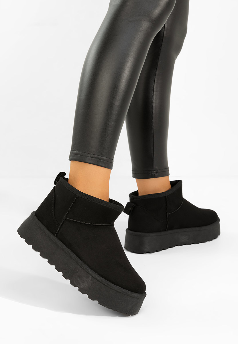 Μπότες τύπου UGG Delvira Μαύρα