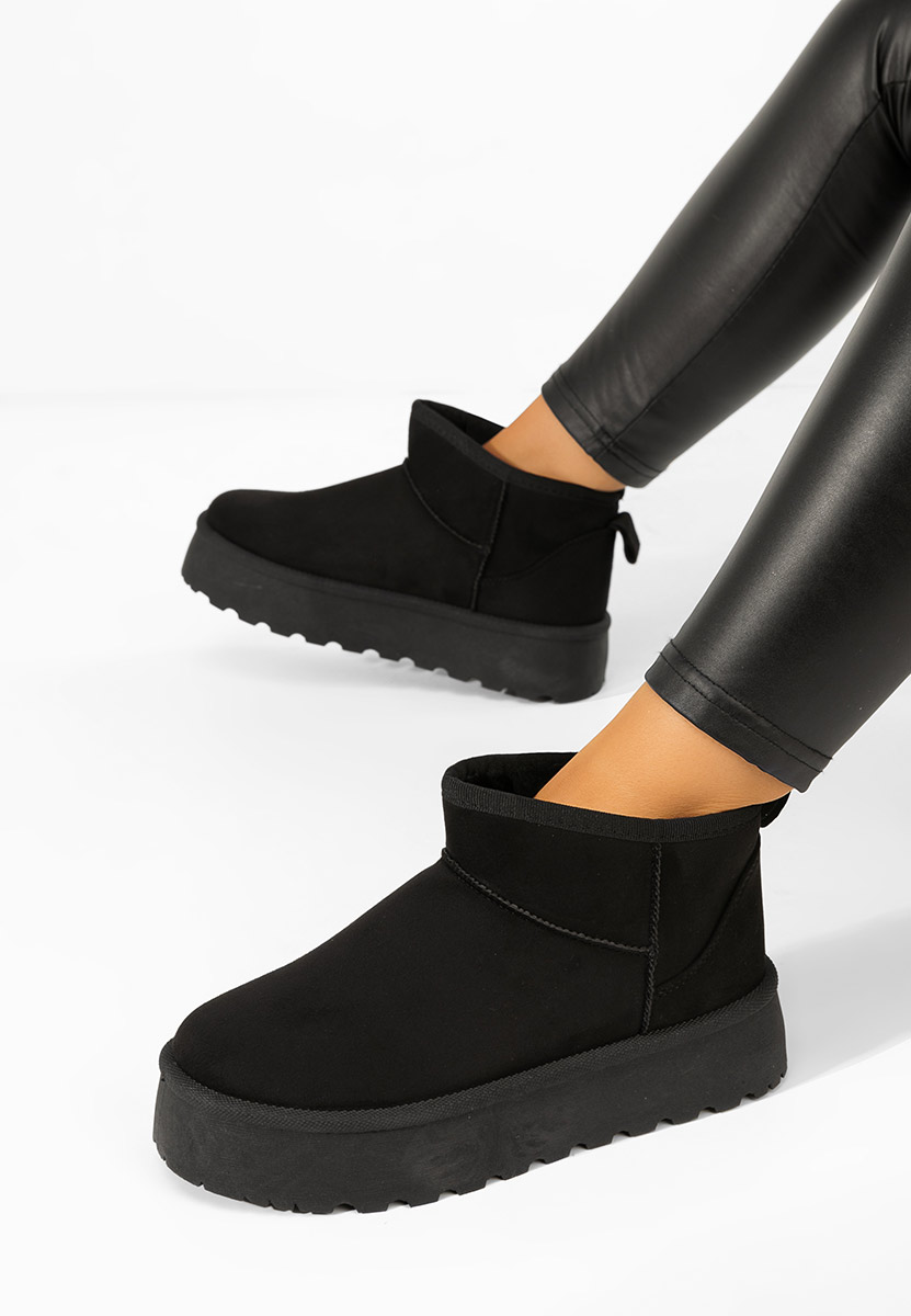 Μπότες τύπου UGG Delvira Μαύρα