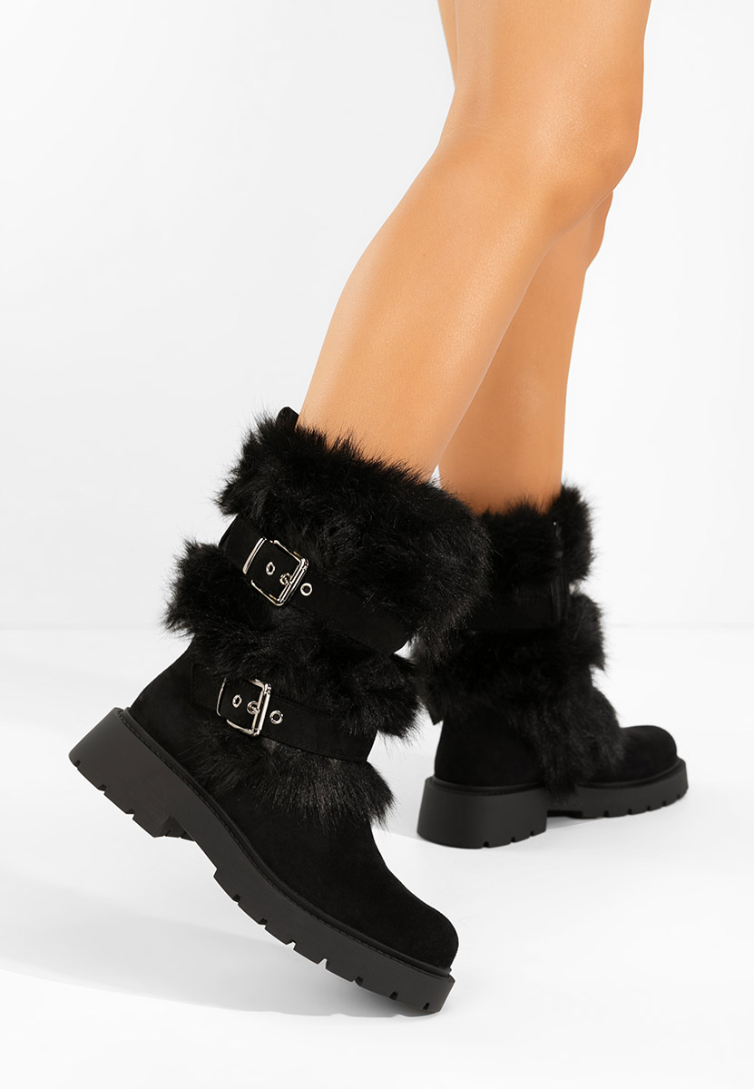 Χειμερινά μπότες γυναικείε Nelisia Μαύρα