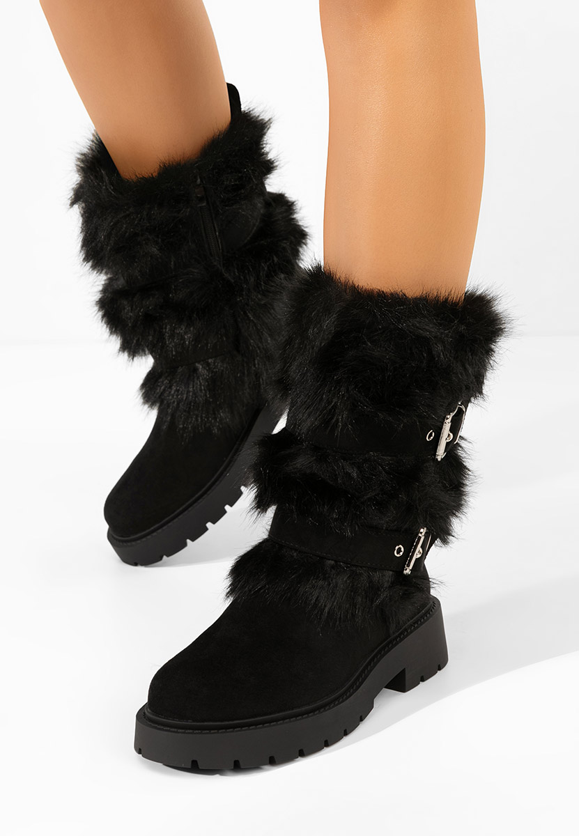 Χειμερινά μπότες γυναικείε Nelisia Μαύρα