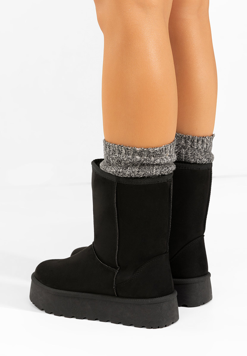 Μπότες τύπου UGG με πλατφόρμα Luisana Μαύρα