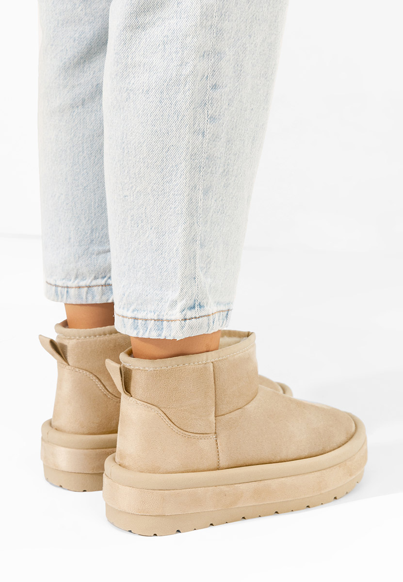 Μπότες με πλατφόρμα Libby μπεζ