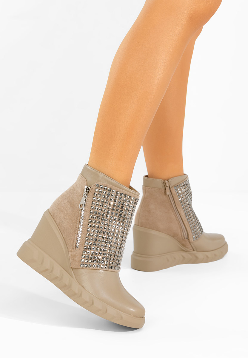 μποτακια πλατφορμεσ Ismelora χακι