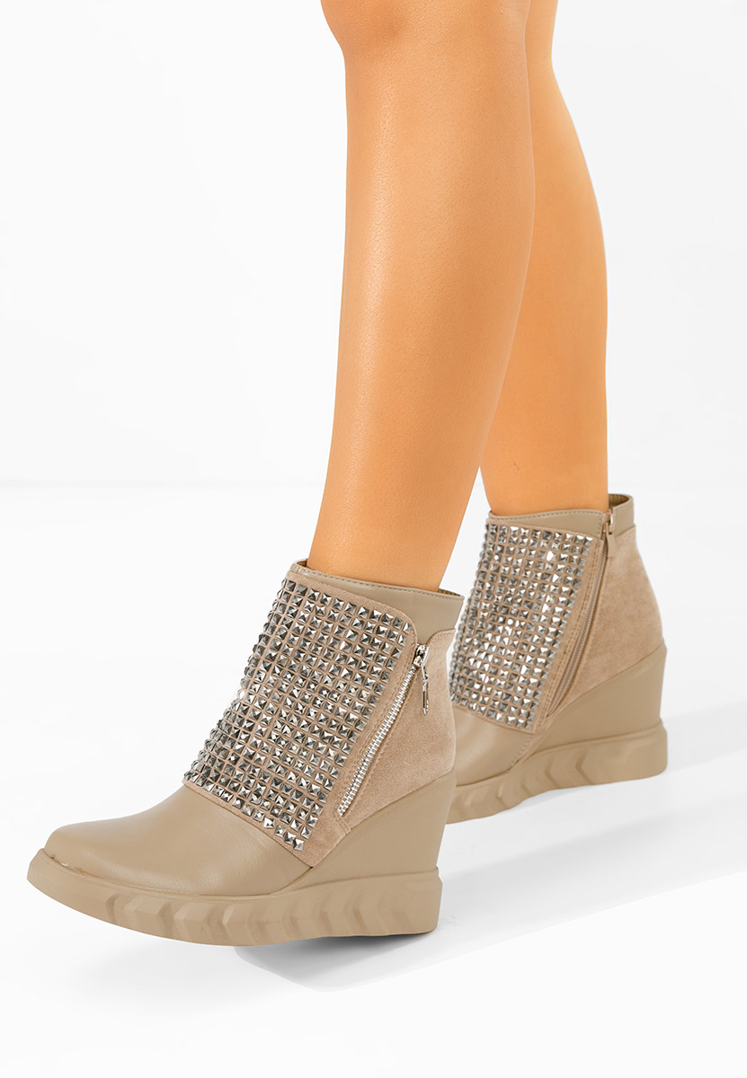 μποτακια πλατφορμεσ Ismelora χακι