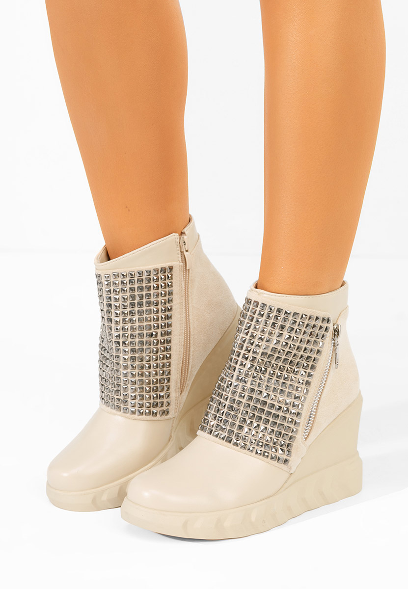 μποτακια πλατφορμεσ Ismelora μπεζ