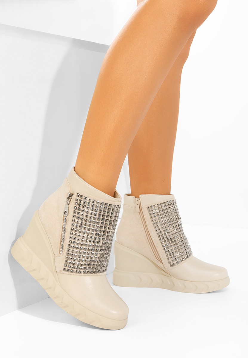 μποτακια πλατφορμεσ Ismelora μπεζ