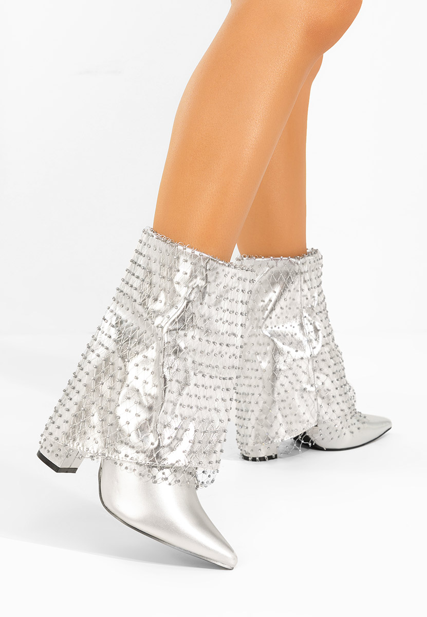 Μποτάκια με χοντρό τακούνι Almaria V2 ασιμι