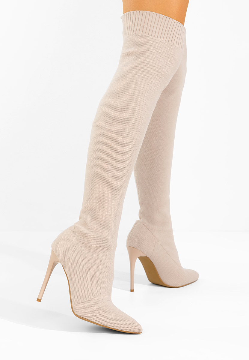 Ψηλές μπότες Shanicea μπεζ