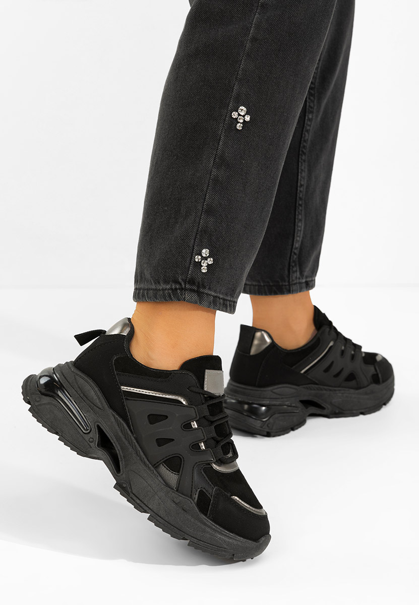 Sneakers με πλατφόρμα Alverisa μαύρα