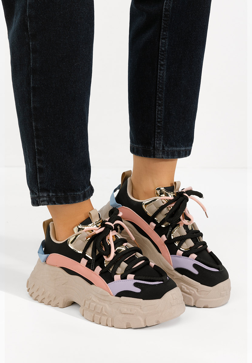 Sneakers με πλατφόρμα Elvora μαύρα