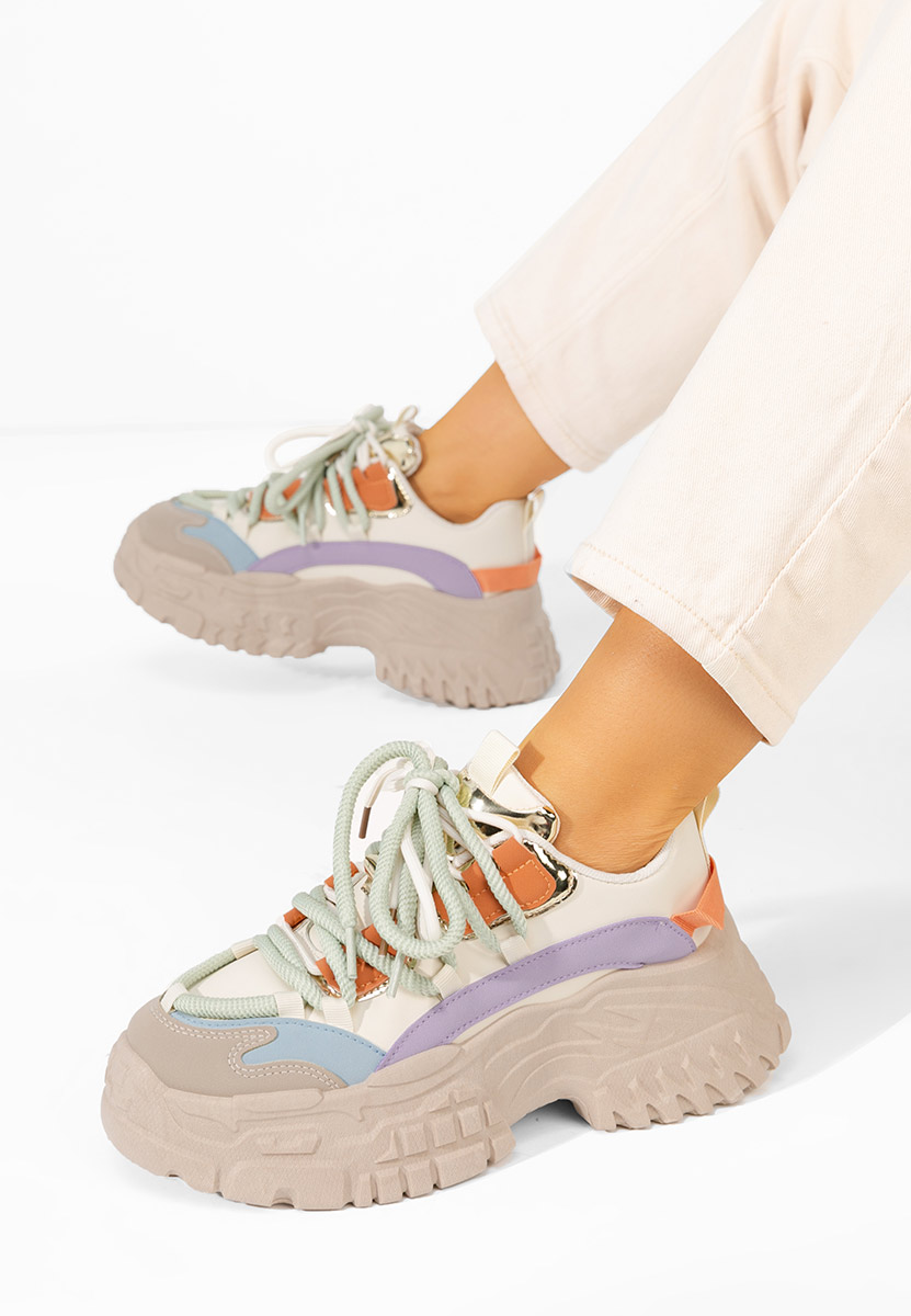 Sneakers με πλατφόρμα Elvora χακι