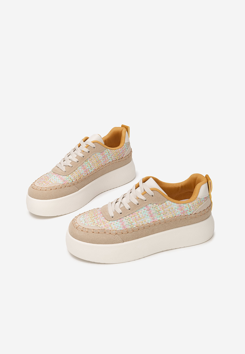 Sneakers με πλατφόρμα Cecila χακι