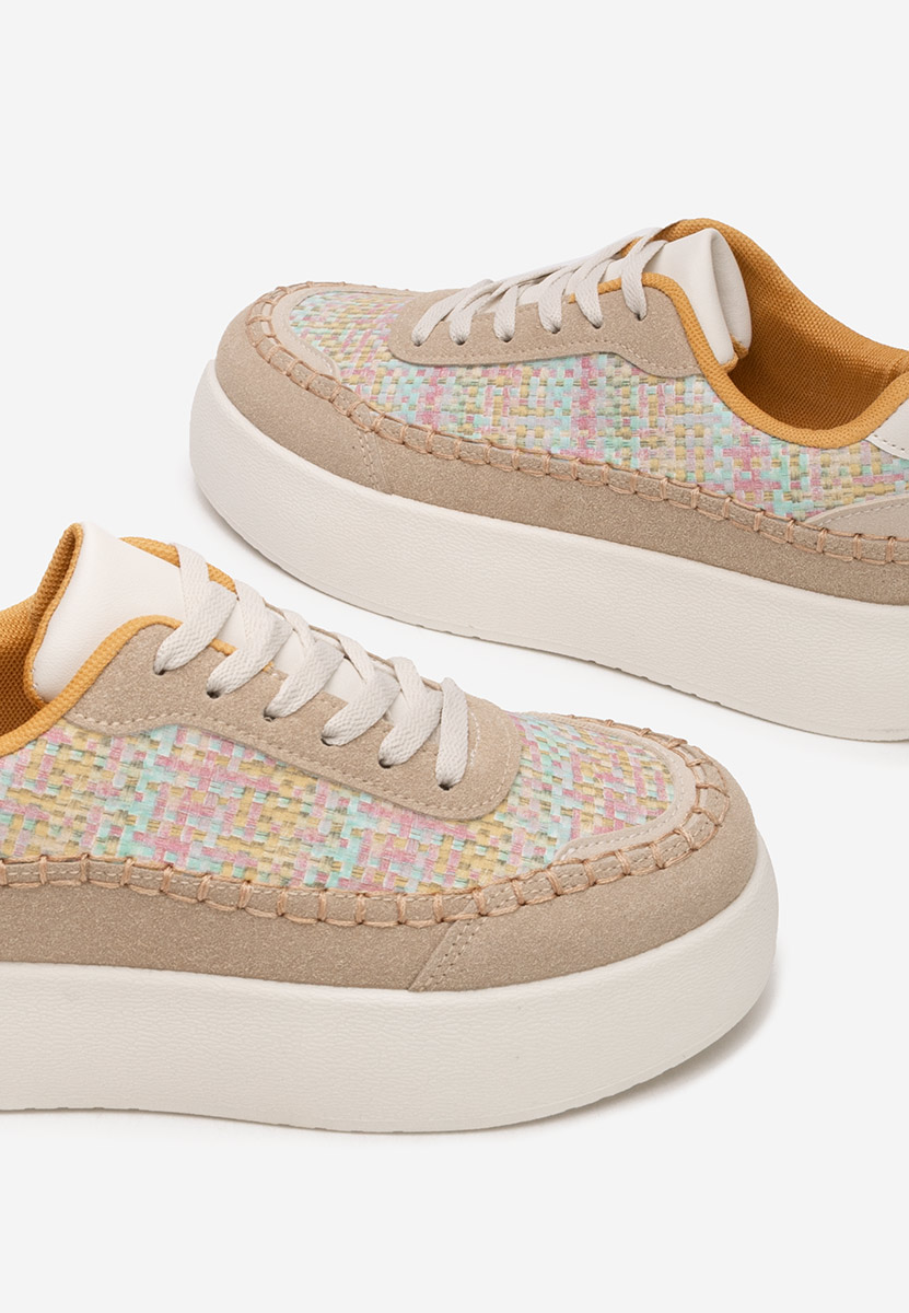 Sneakers με πλατφόρμα Cecila χακι