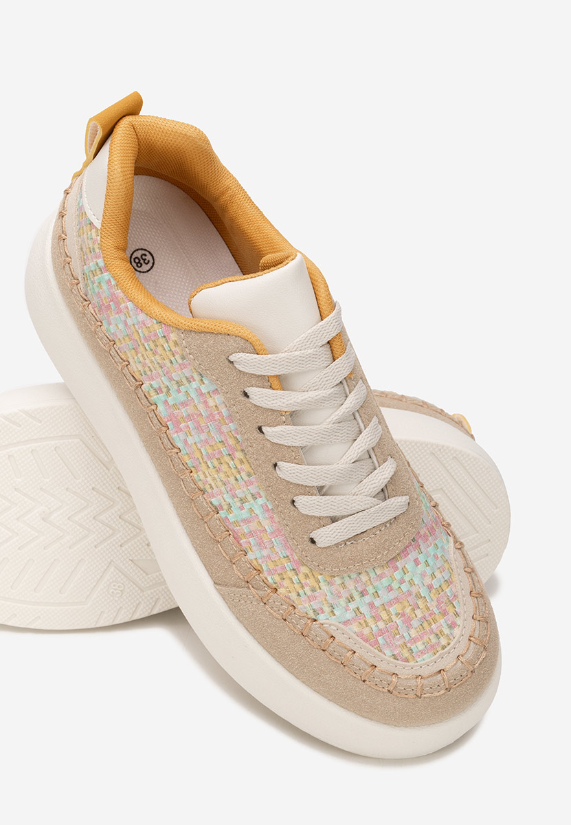 Sneakers με πλατφόρμα Cecila χακι