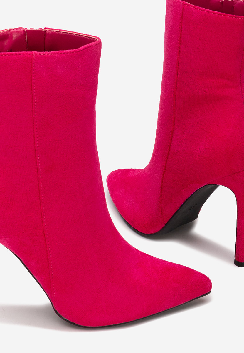 Μποτάκια με λεπτο τακουνι Cendria φουξια