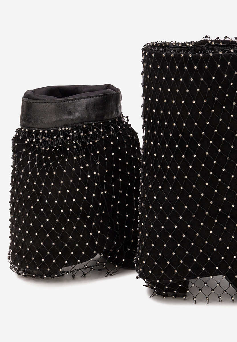 Μποτάκια με χοντρό τακούνι Almaria Μαύρα