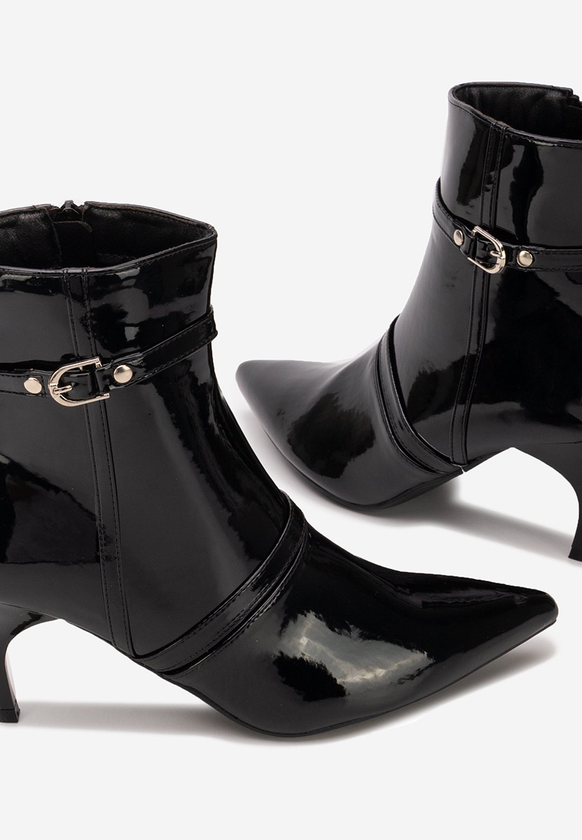 Μποτάκια με λεπτο τακουνι Aninia V2 Μαύρα