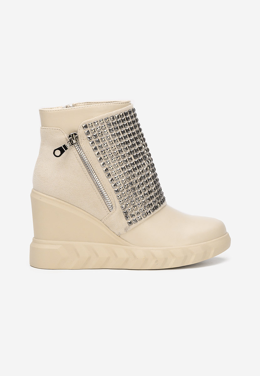 μποτακια πλατφορμεσ Ismelora μπεζ