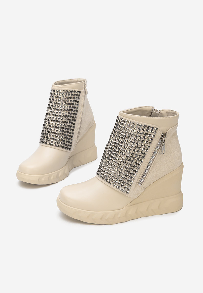 μποτακια πλατφορμεσ Ismelora μπεζ