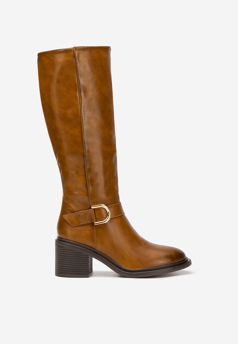 Μπότες με χοντρό τακούνι Nistoria ταμπά