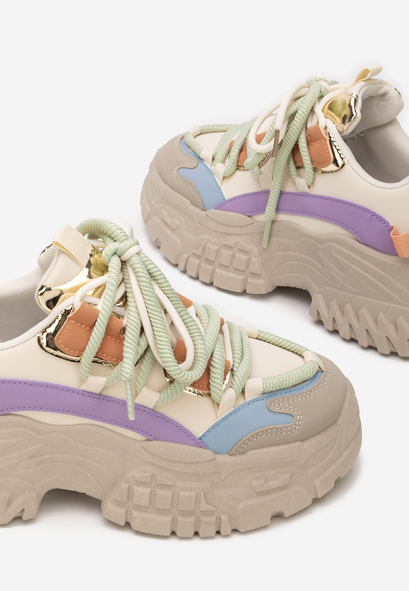 Sneakers με πλατφόρμα Elvora χακι