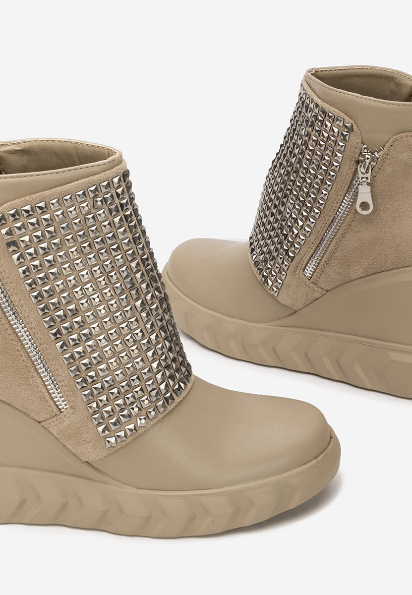 μποτακια πλατφορμεσ Ismelora χακι