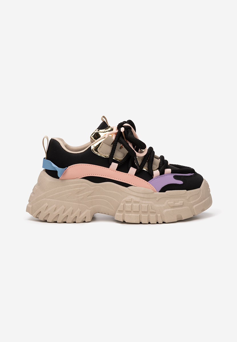 Sneakers με πλατφόρμα Elvora μαύρα