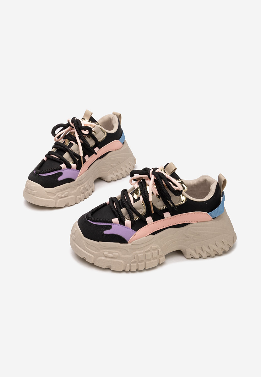 Sneakers με πλατφόρμα Elvora μαύρα