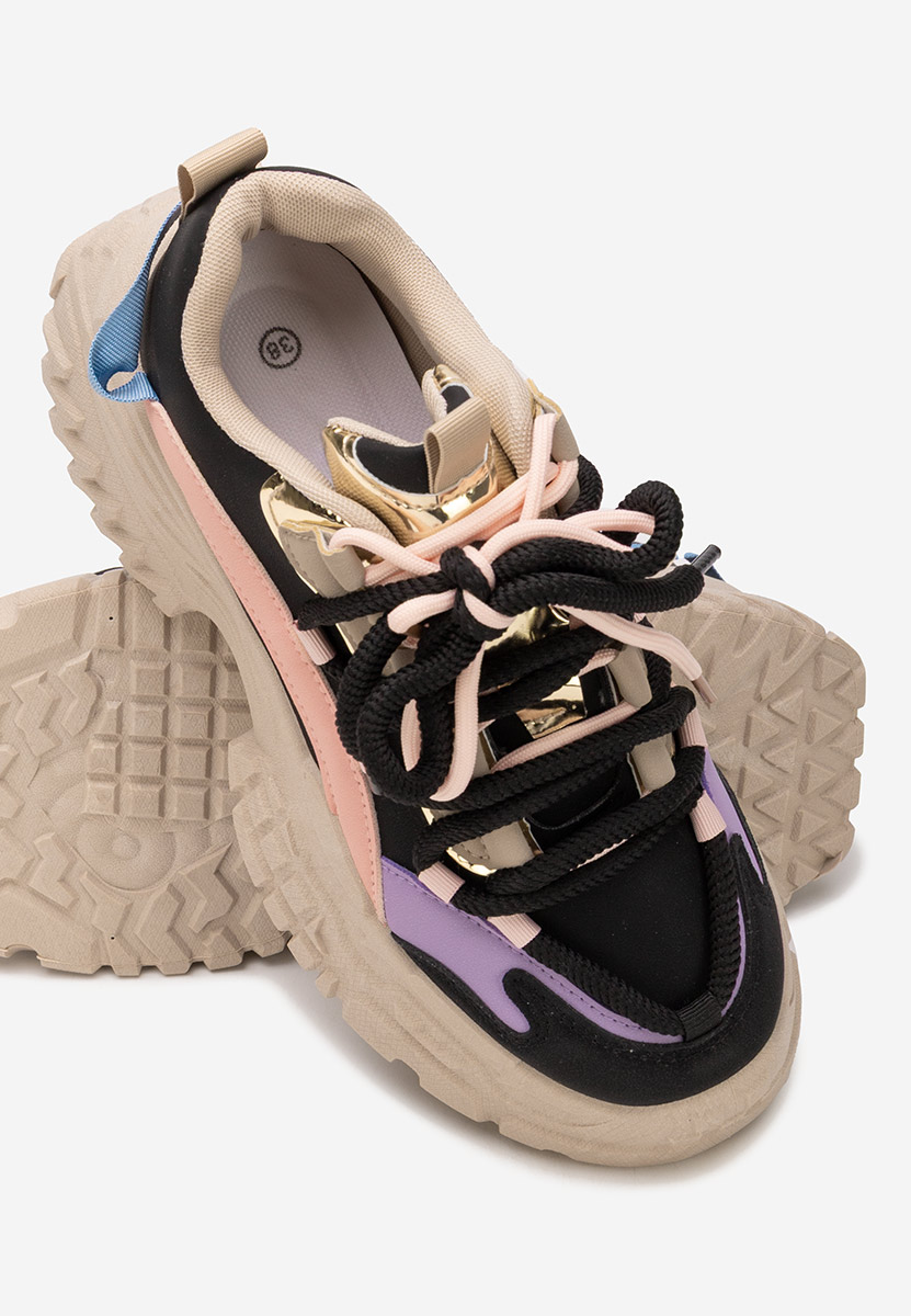 Sneakers με πλατφόρμα Elvora μαύρα