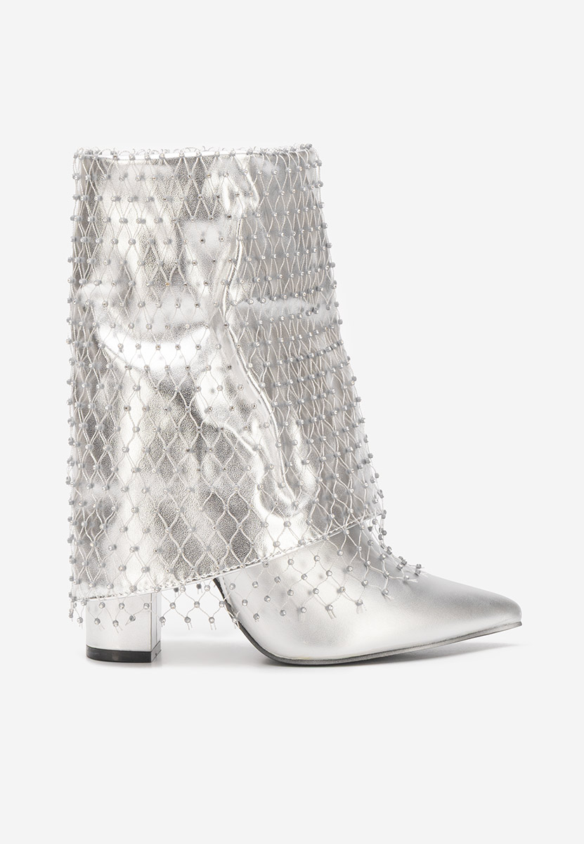 Μποτάκια με χοντρό τακούνι Almaria V2 ασιμι