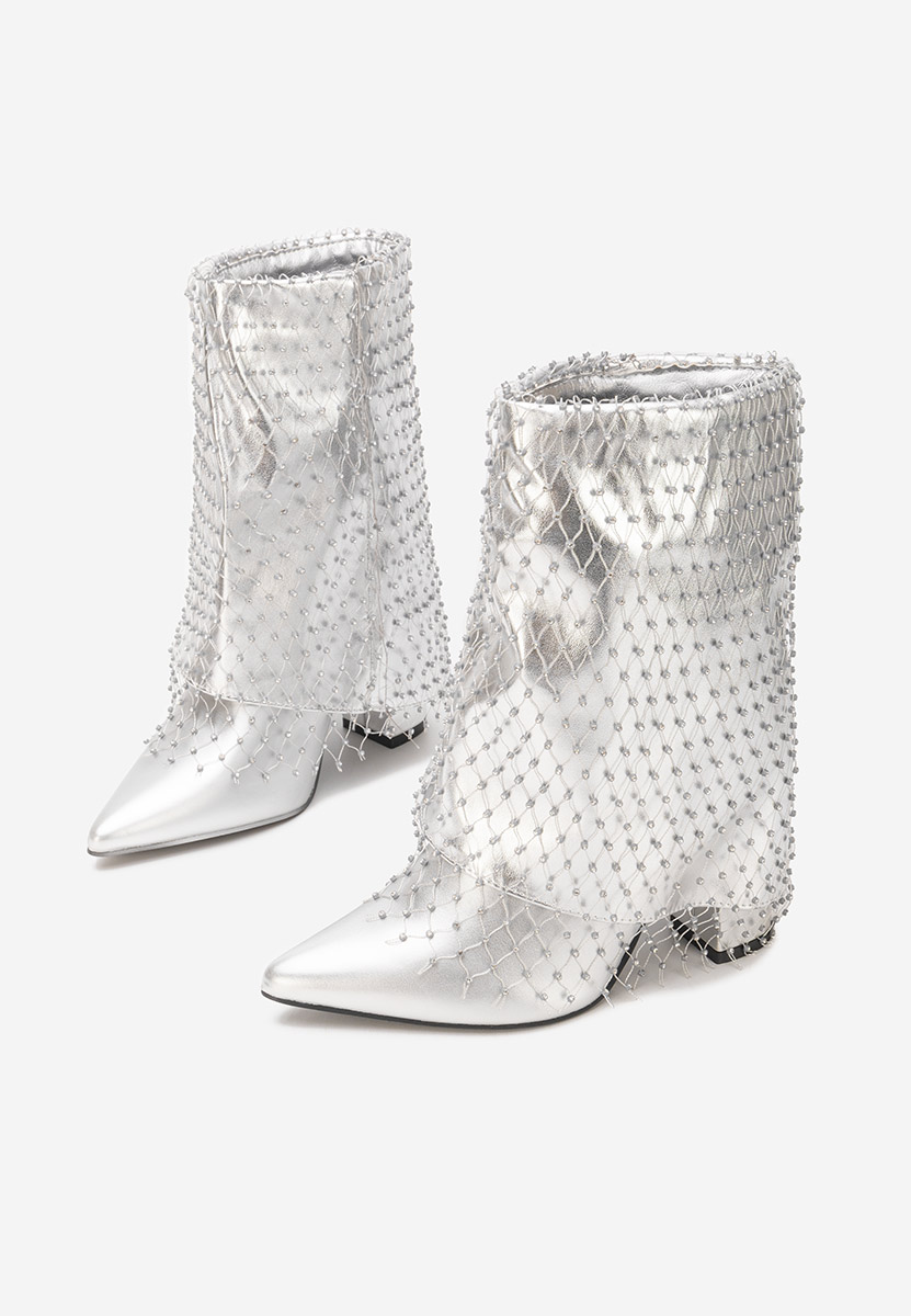 Μποτάκια με χοντρό τακούνι Almaria V2 ασιμι