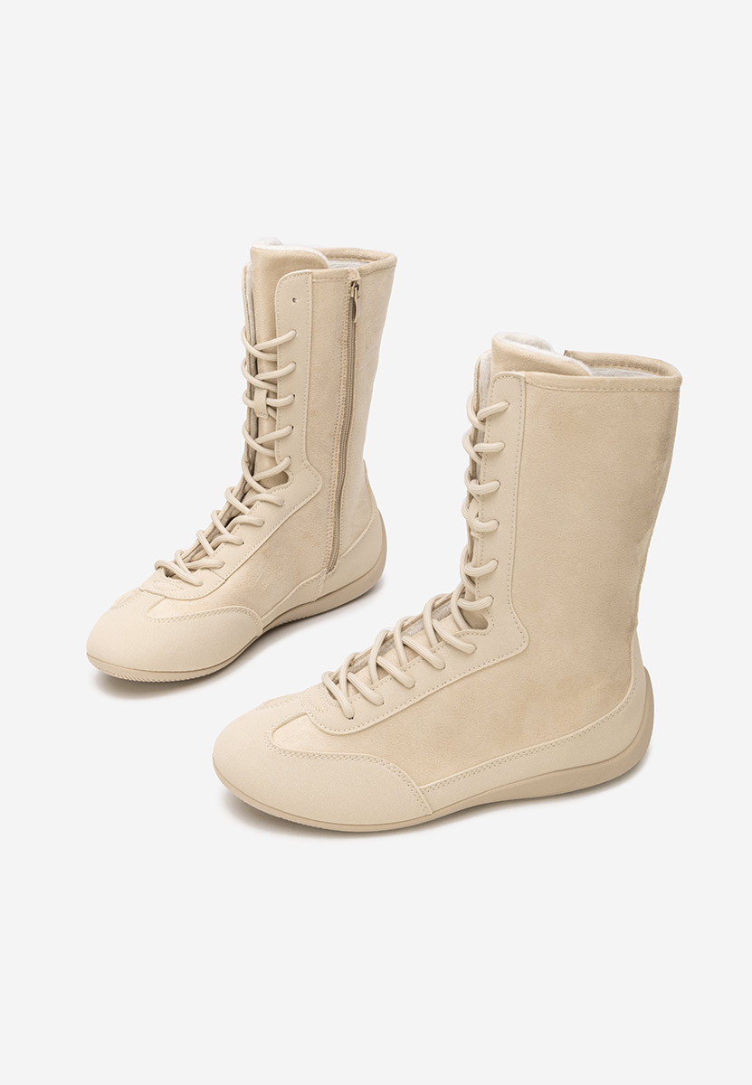 Γυναικεία sneakers αστραγάλο Stelia μπεζ