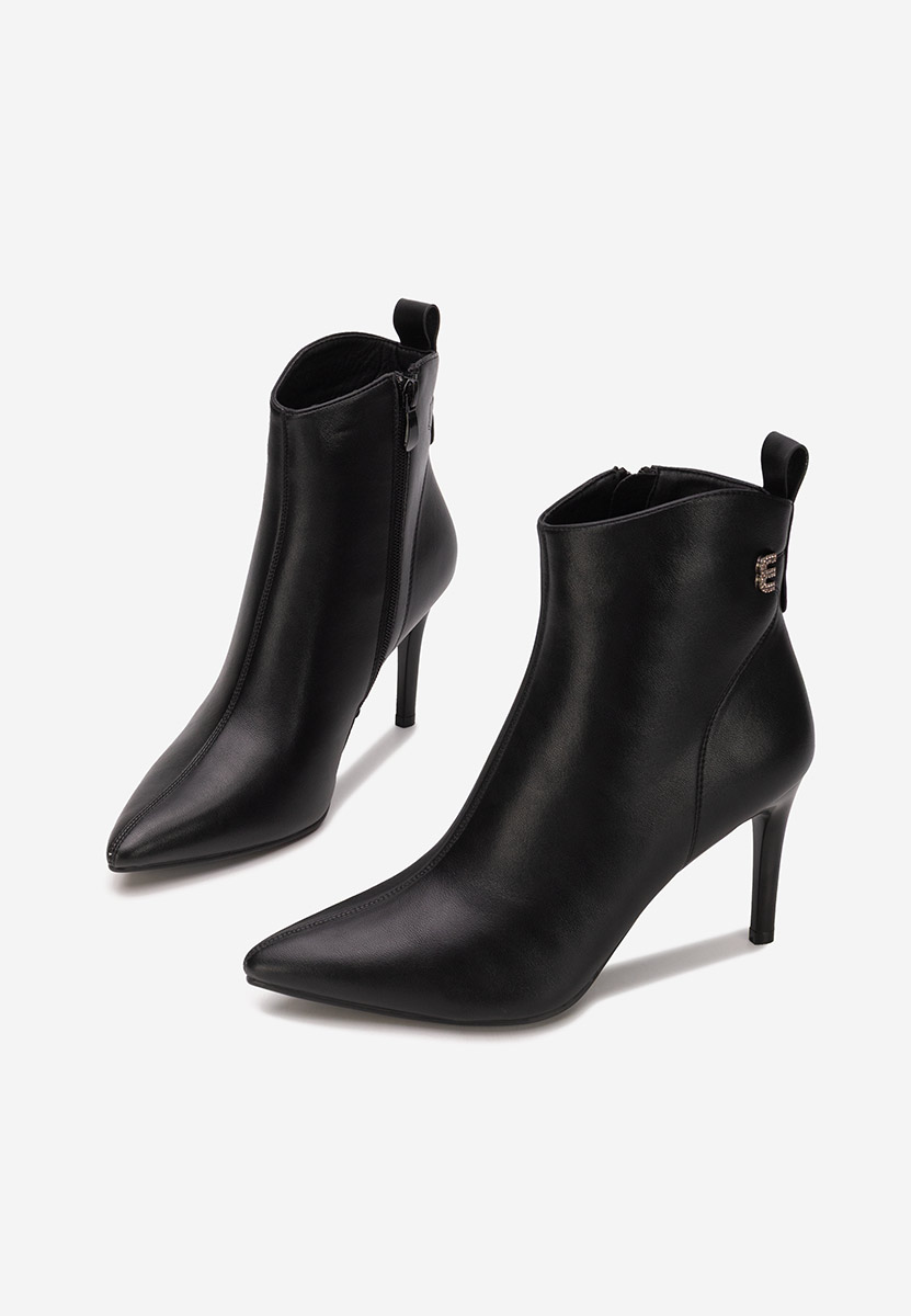 Μποτάκια με λεπτο τακουνι Vanessia V2 Μαύρα