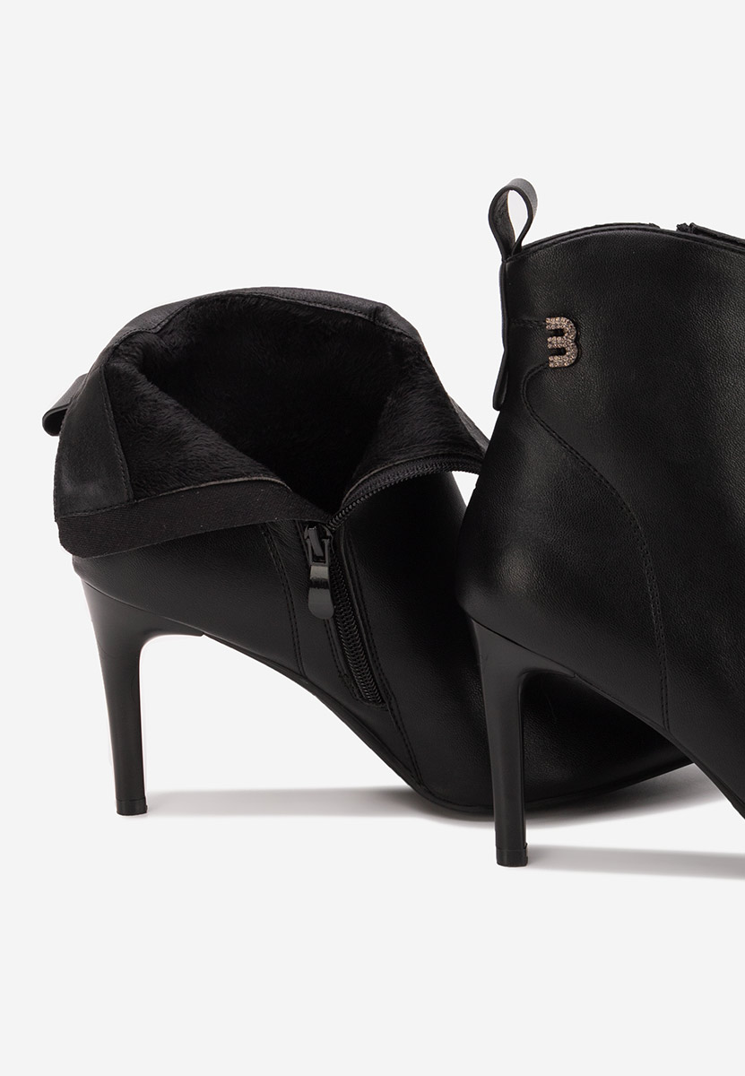 Μποτάκια με λεπτο τακουνι Vanessia V2 Μαύρα