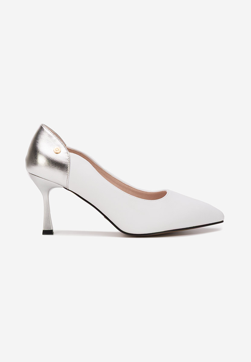 Γόβες στιλέτο Karita λευκά