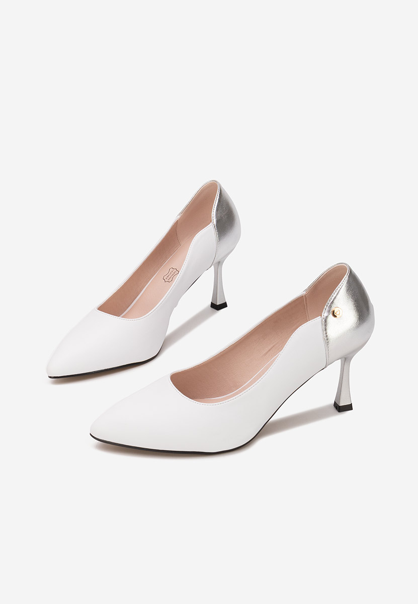 Γόβες στιλέτο Karita λευκά