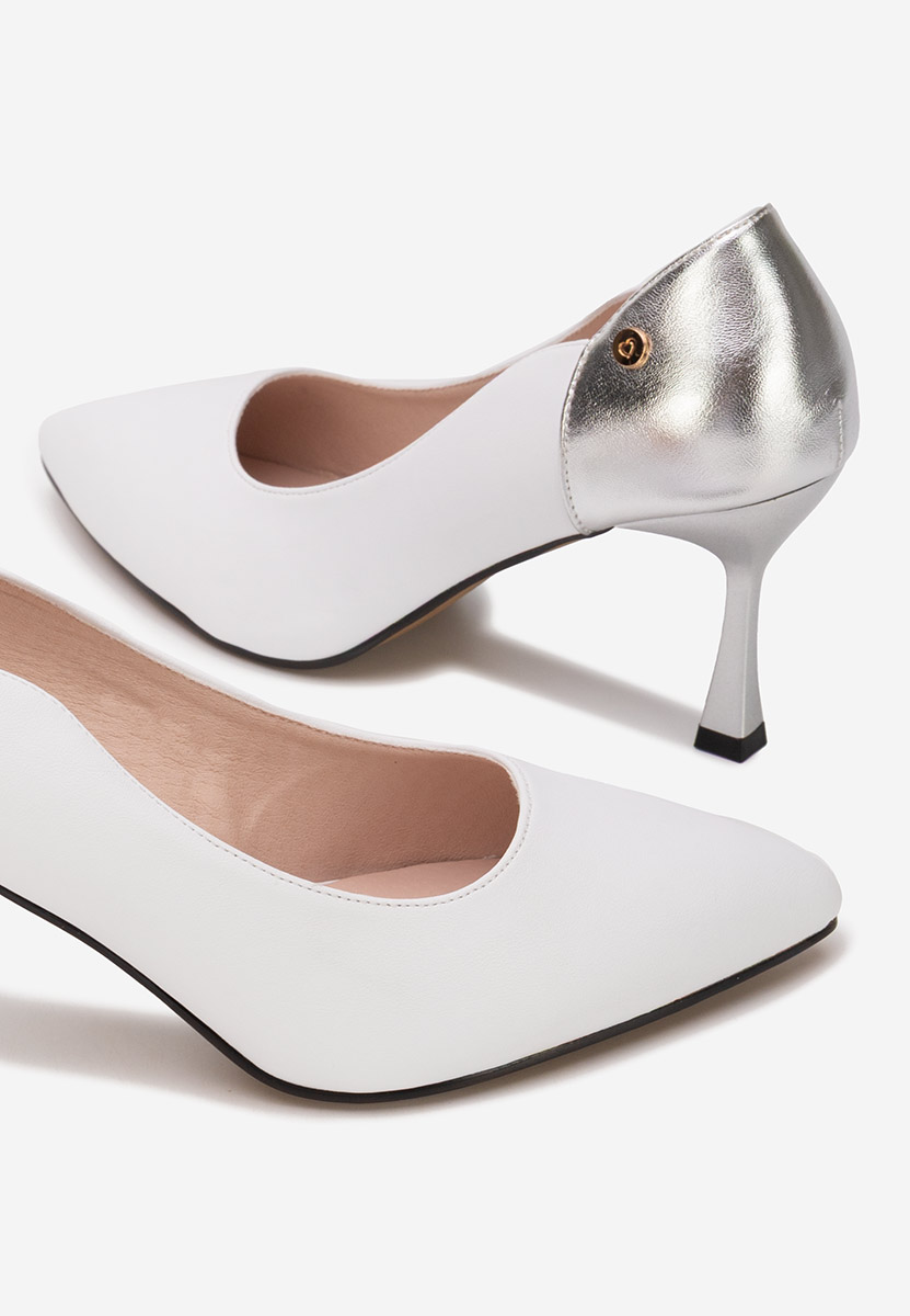 Γόβες στιλέτο Karita λευκά