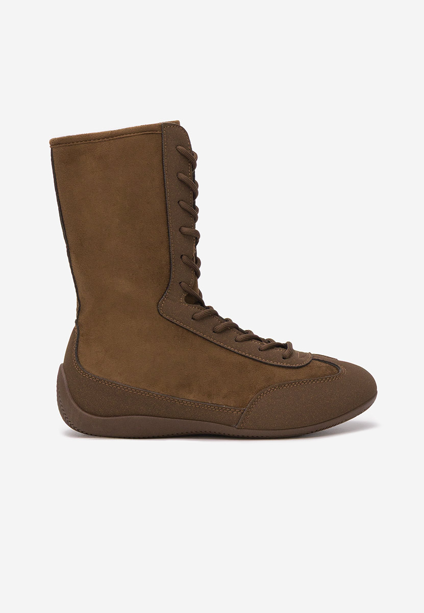 Γυναικεία sneakers αστραγάλο Stelia καφε