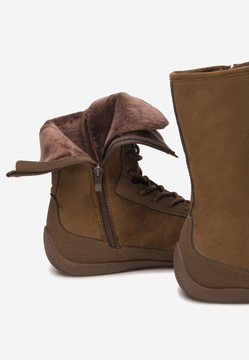 Γυναικεία sneakers αστραγάλο Stelia καφε