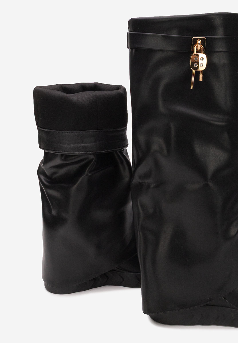 Μπότες με πλατφόρμα Μαύρα Ipira