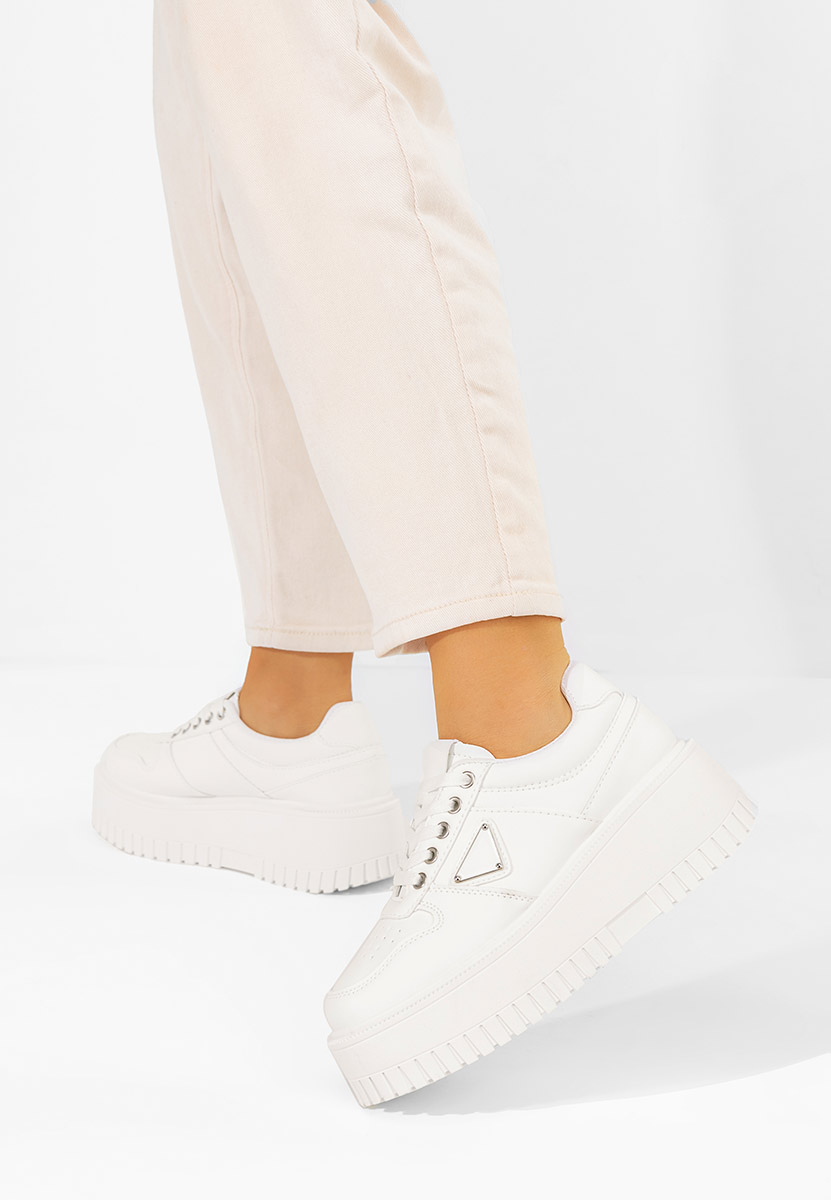 Sneakers με πλατφόρμα Madaline λευκά
