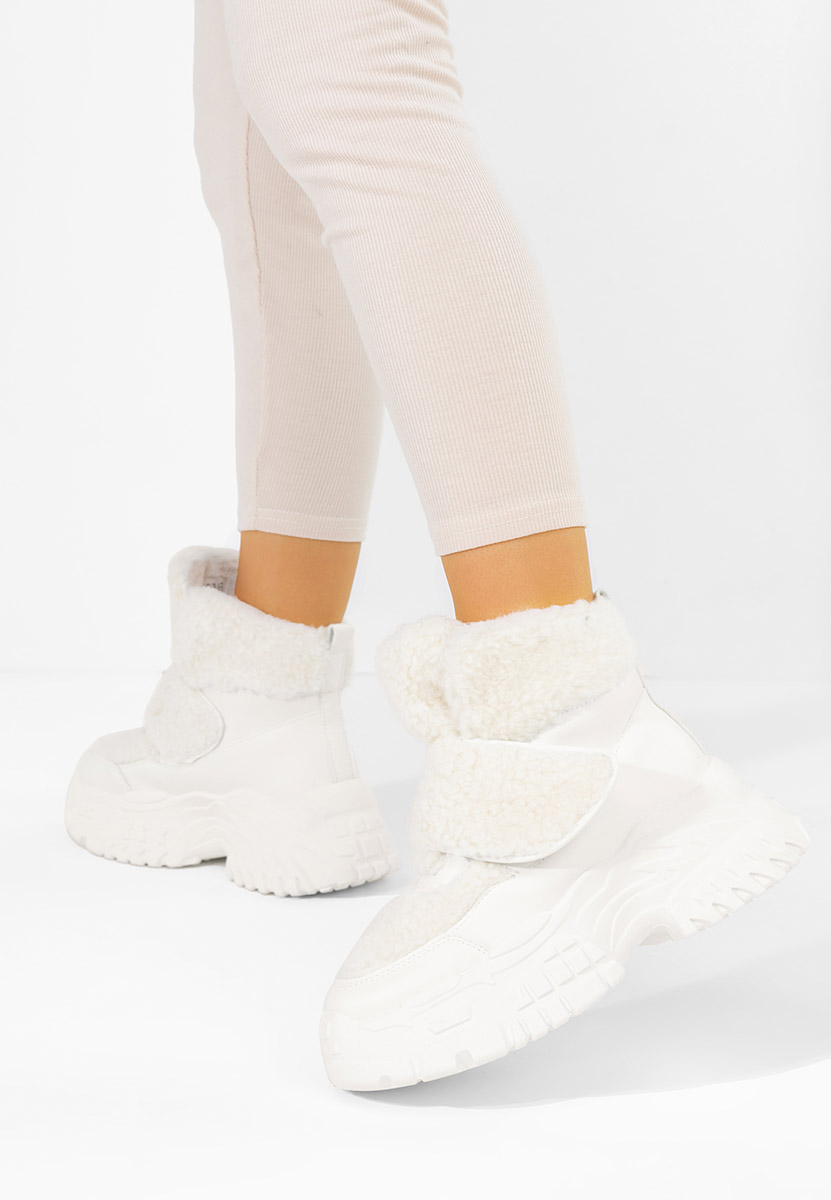 Χειμερινά sneakers γυναικεια Comino λευκά