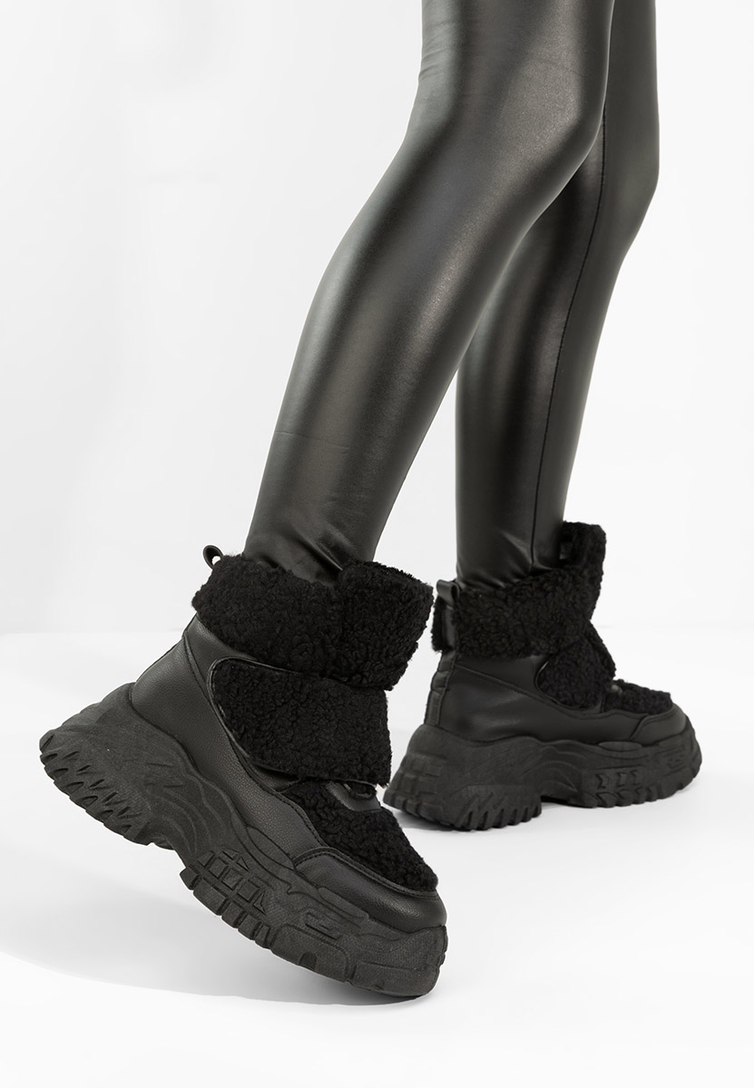 Χειμερινά sneakers γυναικεια Comino μαύρα