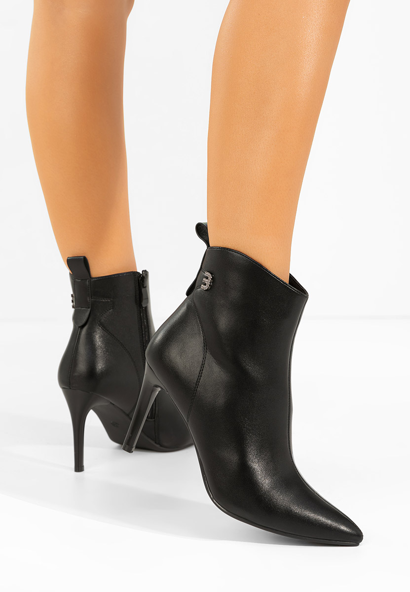 Μποτάκια με λεπτο τακουνι Vanessia V2 Μαύρα