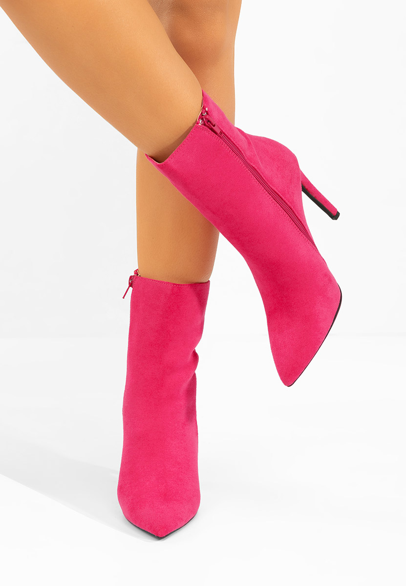 Μποτάκια με λεπτο τακουνι Cendria φουξια