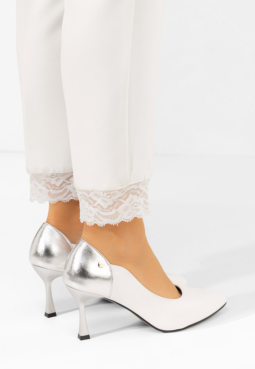 Γόβες στιλέτο Karita λευκά